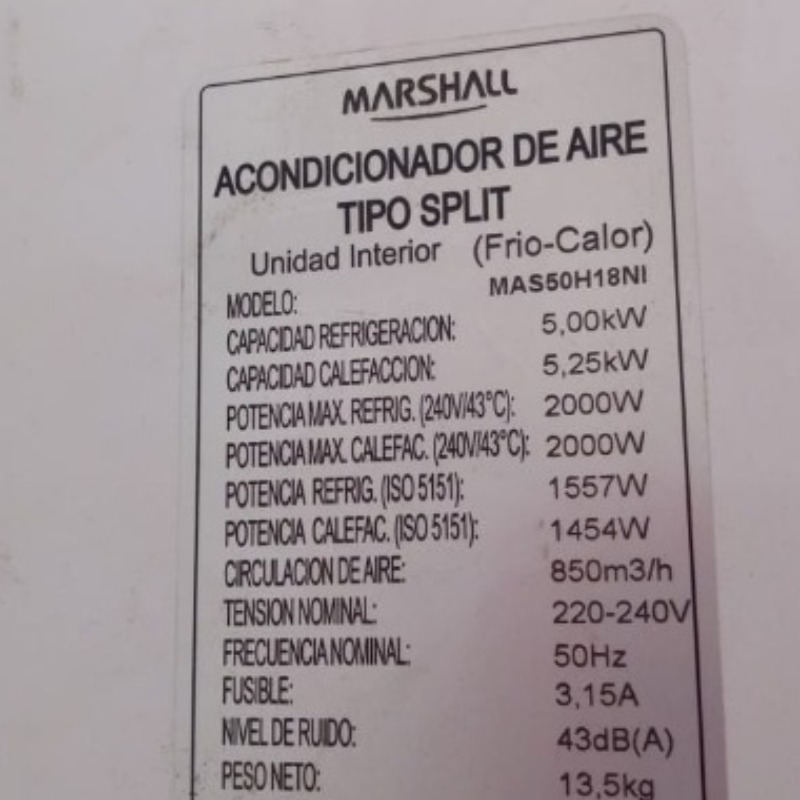 Placa Marshall 5500 W Modelo Mas50h18ni