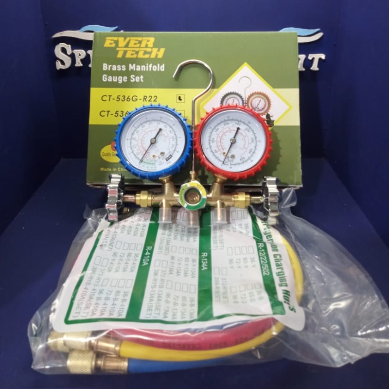 Manifold R22 R134 R12 C/visor Evertech