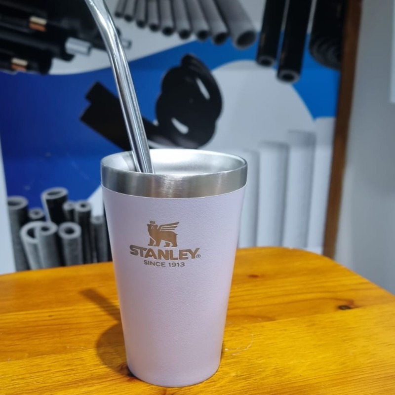 Mate TÉrmico Con Bombilla Stanley Lila Pastel