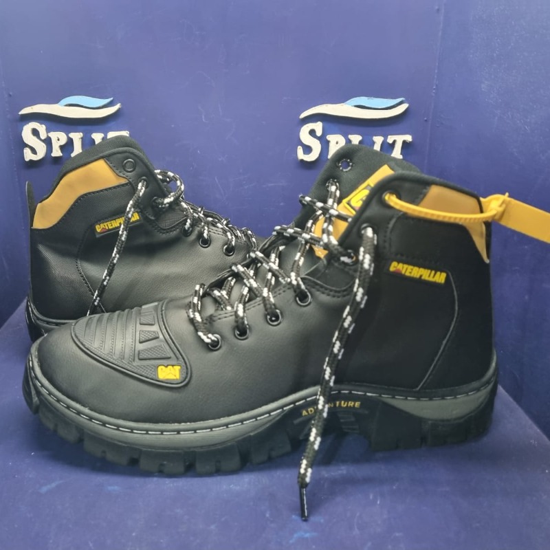 Calzado Caterpillar Línea Económica Negro Gris Talle 41