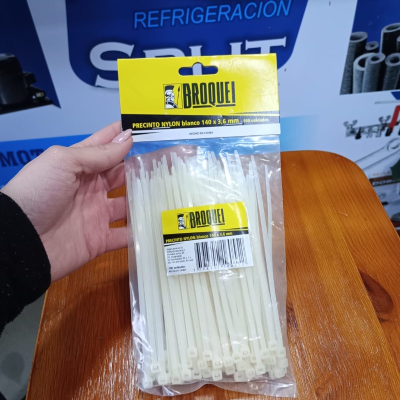 Precinto Broquel Blanco 200 X 4.8