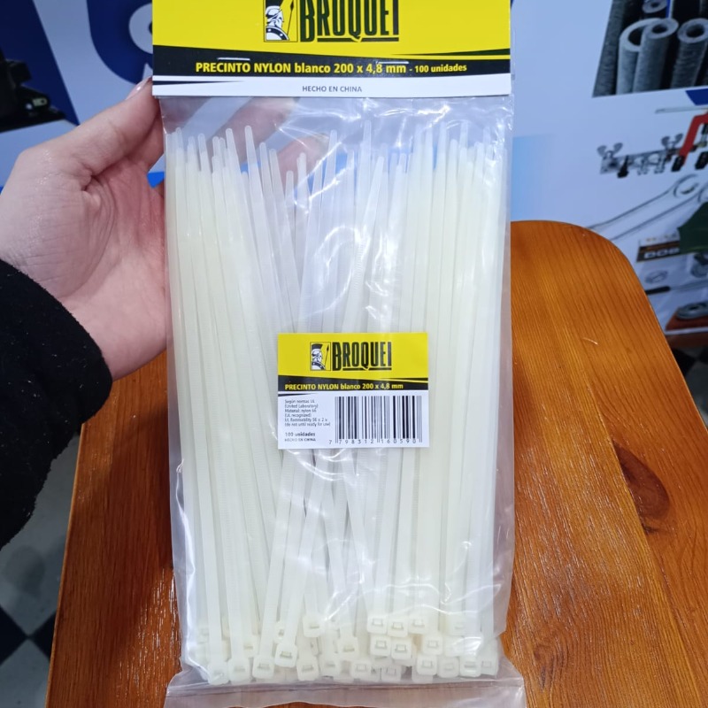 Precinto Broquel Blanco 140 X 3.6