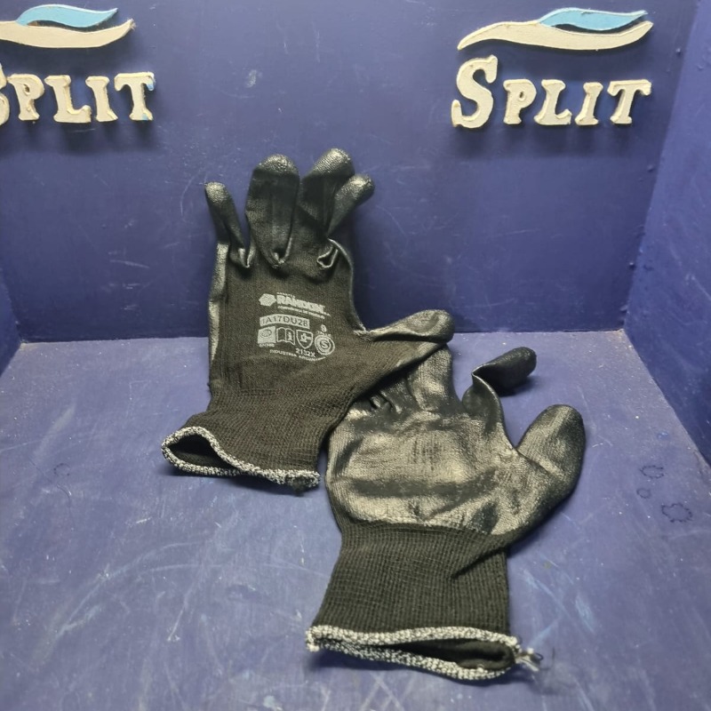 Guantes Nitrilo Negro Tejido G13 Por Par