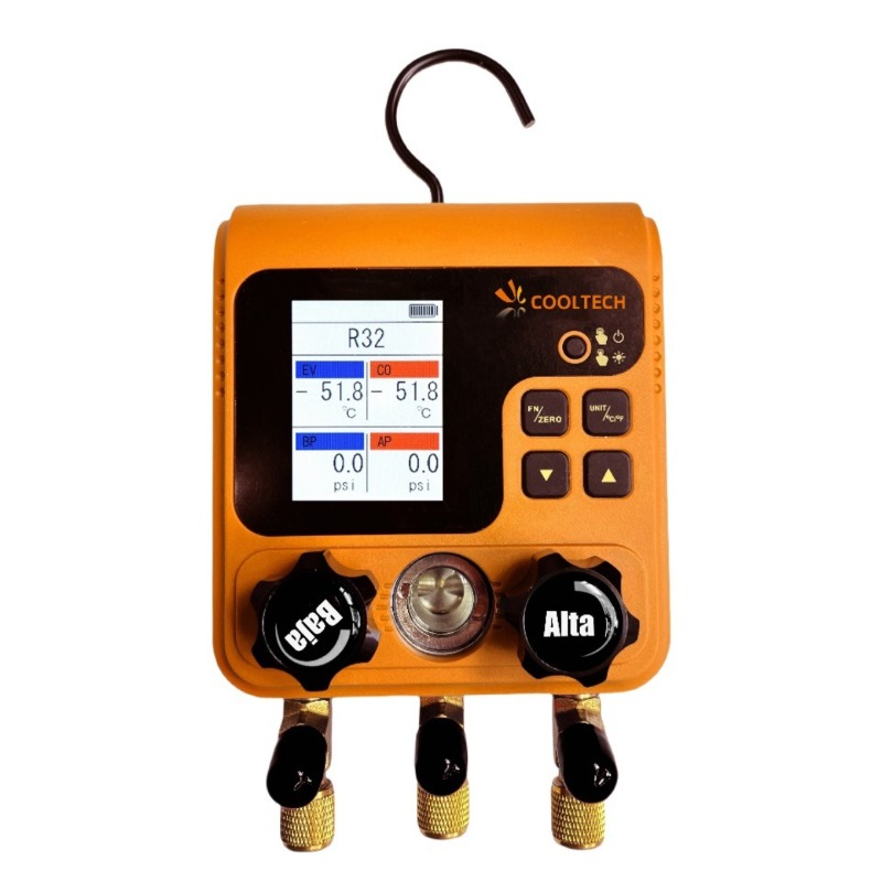 Manifold Cooltech Digital Con Corte De Vacuometro  