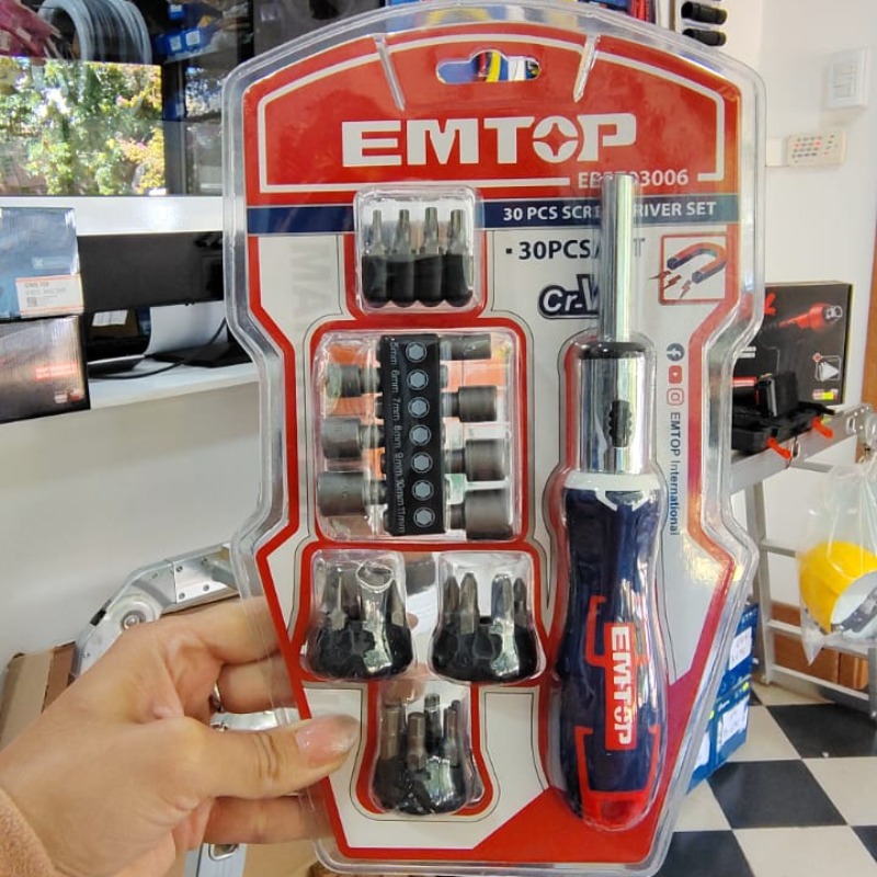 Set Destornillador 30 Piezas Emtop
