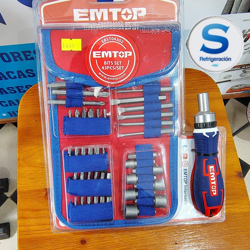 Set Destornillador 43 Piezas Emtop