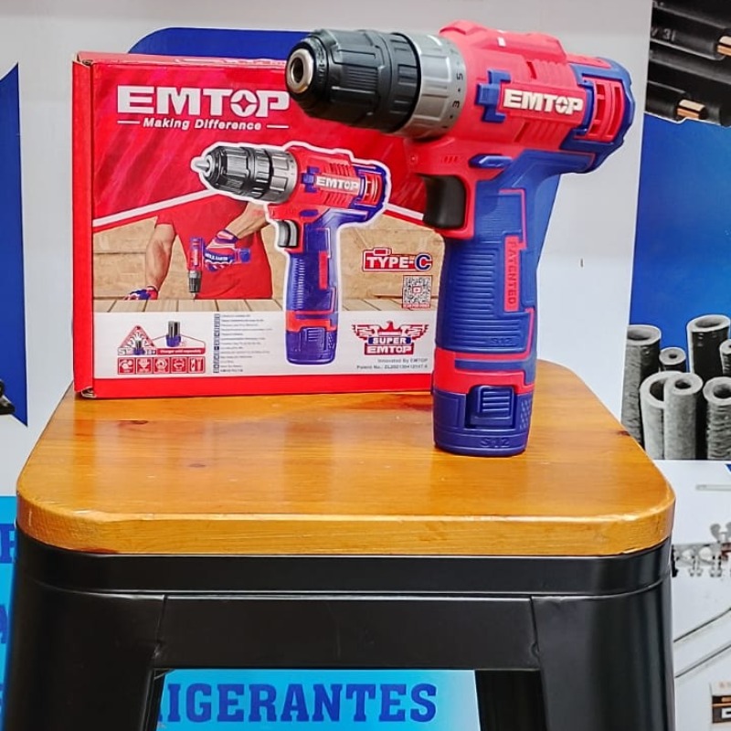 Taladro Atornillador A BaterÍa 10mm Emtop