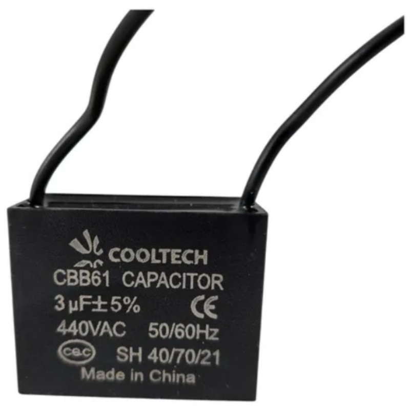 Capacitor Cuadrado 3mf Con Cable